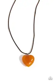 Paparazzi Serene Sweetheart Orange Necklace NWT