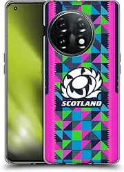 Head Case Designs Officially Licensed Scotland Rugby Neon Training 2023/24 Crest Kit Soft Gel Case Compatible with OnePlus 11 5G