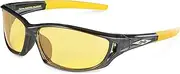 [X LOOP] X-Loop Men's Frosted Clear Frame Colorful Wrap Around Baseball Cycling Running Sports Sunglasses