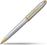 Cross Townsend Medalist Ballpoint Pen in Chrome with 23KT Gold Plated Appointments (502TW)