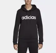 Adidas Womens Essentials Linear Pullover Hoodie Black Genuine