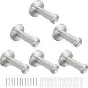 Bath Towel Hooks, 6 Pack round Coat Hooks, Sturdy Wall Mounted Robe Hook, SUS 30
