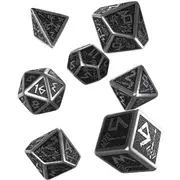 [Q-Workshop] Q Workshop Dwarven Metal & Black Dice Set of 7