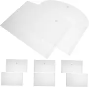 HOMSFOU Plastic File Envelopes Button Snap Closure 8 Pack Invoice Bag for Document Organizer Storage