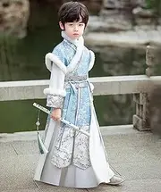[INSTR] Winter Boy Handsome Tang Suit Chinese Culture Costume Velvet National Wind Thickening Clothes