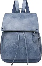RAYWE Women Backpack PU Leather Solid Color Large Capacity Casual Fashion Daypacks Travel Work Shoulder Bag