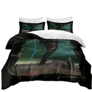 Natural Disaster Art Breaking Through Tornado Quilt Cover