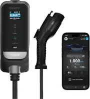 Type S Level 2 EV Charger 40A 240V Smart Charging App Control, J1772 25ft Cable