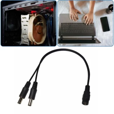 5.5x2.1mm Power Cable Y Splitter 1 to 2 Way Cable for Security Camera LED Light