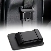 Car Interior Seat Belt Holder - 1 Pack Stabilizer Clip Prevent Noise - Universal Comfort Auto Shoulder Neck Strap Positioner, Vehicle Accessories for Most Vehicles (Classic-Black)