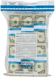 Ultima Blue Dual Pocket Clear Deposit Bags | 12W X 16H | Pack of 100 | Transit,