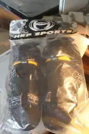 Youth All Black Flak Shin Guards HRP Sports NIP