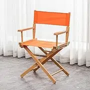 DIBAKO 30" Directors Chair Wood Taburete Plegable, Folding Makeup Artist Chair Artist Chair Foldable Height Stool, Director's Chair for Beauty Professional Makeup Artist (Color : Orange, Size : 44cm