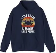 [X.Style] I Like Crabs and Maybe People Crab Hunting Fishing ds021 Hoodie Navy S