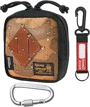 [RE ROUGH ENOUGH] Rough Enough Card Holder Wallet Small Tactical Belt Pouch for Men with Zipper for Outdoor Travel EDC Gear Desert Camo Cordura, Black, 5 x 4 x 1 inches, Fashion