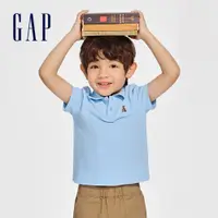 在飛比找蝦皮商城優惠-Gap 男幼童裝 小熊刺繡短袖POLO衫-藍色(891696