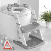 Potty Training Seat with Step Stool Ladder, Foldable Potty Training Toilet wi...