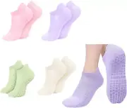 Pilates Yoga Grip Socks, Women Non Slip Grip Socks Anti-Slip Pilates Socks with