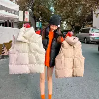 在飛比找momo購物網優惠-【D.studio】韓版坎肩無袖背心羽絨外套(背心外套 無袖