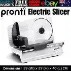 Pronti Deli Food Cheese Electric Meat Slicer 200W Blades Processor Silver Steel