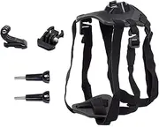 Dog Harness Mount for Gopro, Soft and Adjustable Dog Harness Vest with 2 Mouting Base Pet Chest and Back Fixation for Gopro Hero All Models, Suitable for Small Medium Large Dogs