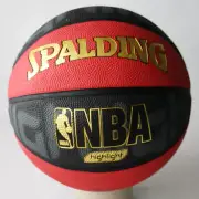 RARE 2008 SPALDING GOLD HIGHLIGHT NBA OUTDOOR BASKETBALL BALL SIZE 7 RED NEW !
