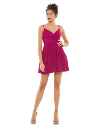 Ieena For Mac Duggal Size 4 Fuchsia Mini Dress NWT