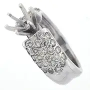 14k Semi Mount Vintage Style Diamond Engagement Ring Setting 1.48 Ct Ring Mount
