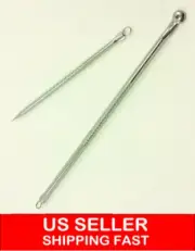 Silver Blackhead Comedone Acne Pimple Blemish Extractor Remover Needles Tool 366