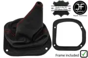 RED STITCH LEATHER GEAR BOOT+PLASTIC FRAME FOR FORD PINTO RUNABOUT 71-79