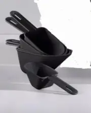 Tupperware Scoops Measure Scoop Set Jet Black Set of 5 Measuring Mates