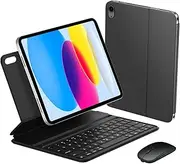 iXTRA Magic Folio Keyboard Case for iPad 11th Generation 11 inch A16 2025, for iPad 10th Generation 10.9 inch 2022, Ultra Slim & Light Magnetic Keyboard Case with Wireless Bluetooth Mouse Backlight