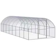 Large Walk in Pet Chicken Run Coop Cage Rabbit Hutch Ferret House W/ Cover Size