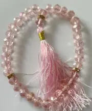 Tasbih Baby Pink New Large Beads Crystal Beads Rosary