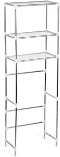 3-Tier Stainless Steel Bathroom Storage Rack - Durable Over Washing Machine Organizer for Laundry and Bath Products, Space-Saving Shelf for Towels and Accessories