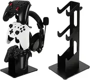 Andchi Remote Controller Holder 3 Tier, Game Controll Grip Hanle and Headset Bracket Stand for Gaming Desk, Stronger Snap-on Construction Hanger for All Universal Gaming PC Accessories