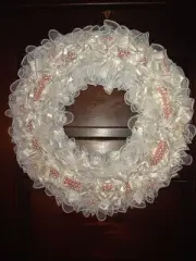 18 in wreath with Handmade Bows. Unique/One of a kind, thoughtful gift.