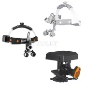 ETERFANT Dental 3.5X-R Headband Binocular Loupes+10W Headlight/5W LED Head Light