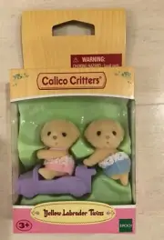 CALICO CRITTERS YELLOW LABRADOR TWINS MARLEY AND SHILOH NEW
