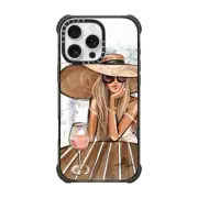 iPhone 16 Pro Max Ultra Impact Case MagSafe Compatible Rose Dreamer (Blonde) Fashion Illustration Case
