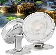 WhAeoy IP68 Waterproof Pool Spotlight,Underwater Lights,Swimming Pool Light,RGB Color Changing Pool Light,for Park Rockery Water Features, Community Pools, Park Pools,A