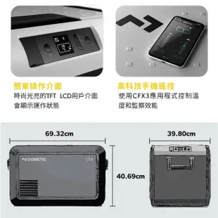 【Dometic】CFX3 35L 戶外移動冰箱 送收納包(壓縮機製冷 露營冰箱 行動冰箱 冰箱 製冰 車宿 野營)