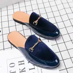 休閒鞋 MULE LOAFERS 人造皮革一腳蹬黑人