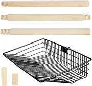 Metal Chicken Poop Scooper with Detachable Wood Handle Adjustable Cat Litter Scoop Nonstick Litter Scooper for Cats Dogs Chicken Poop