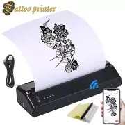Tattoo Stencil Printer Tattoo Printer Machine Kit with 11Pcs Transfer Paper I8Q4