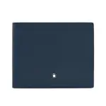 MONTBLANC 萬寶龍 匠心系列 6 卡式皮夾 藍色 128585 BLU
