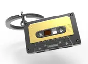 Metalmorphose Miniature 3D Metal Keychain - Cassette Tape, Whitehill MTM219-04