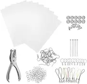 Versatile DIY Creative Craft Set: 182-Piece Heat Shrink Plastic Sheet Kit, Blank Shrink Film Art Paper for Custom Keychains, Jewelry, and Decor - Ideal for Personalized Gifts and Art Projects