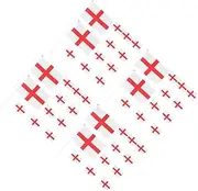 Kisangel 4sets Mini British Flags Sticks England Flag Handheld Soccer Game for Outdoor Events 12pcs*4