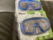 2 new aqua Dominica swim mask for 12+ adults